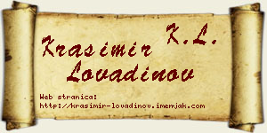 Krasimir Lovadinov vizit kartica